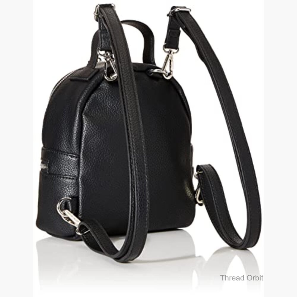 Mini Backpack Faux Leather Rectangular Baguette S… - image 3